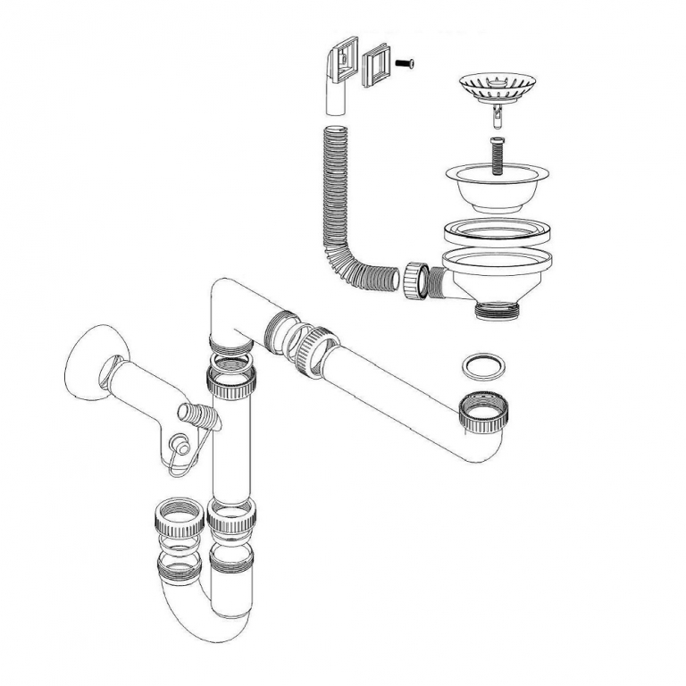 SIFON SET PP FI.40 3 1/2” MIB-12015