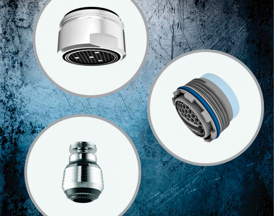 Faucet aerators and nozzles