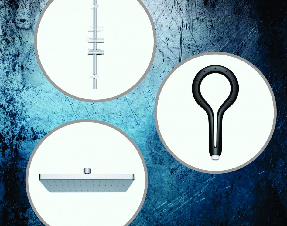 Shower heads, shower holders and consoles